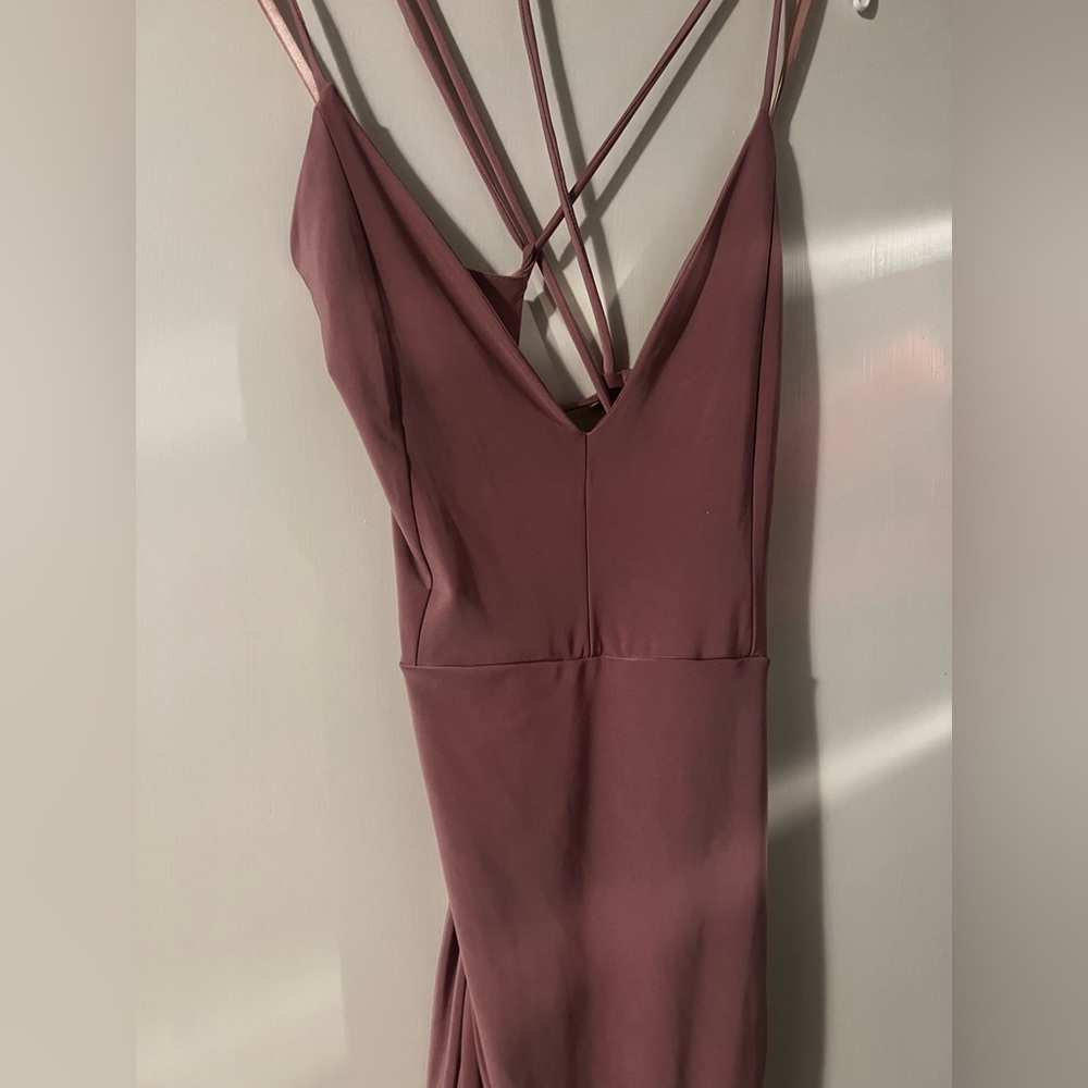 mauve windsor high low dress